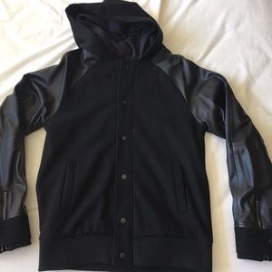 B:SCOTT Leather Sleeves Hoodie and Jacket