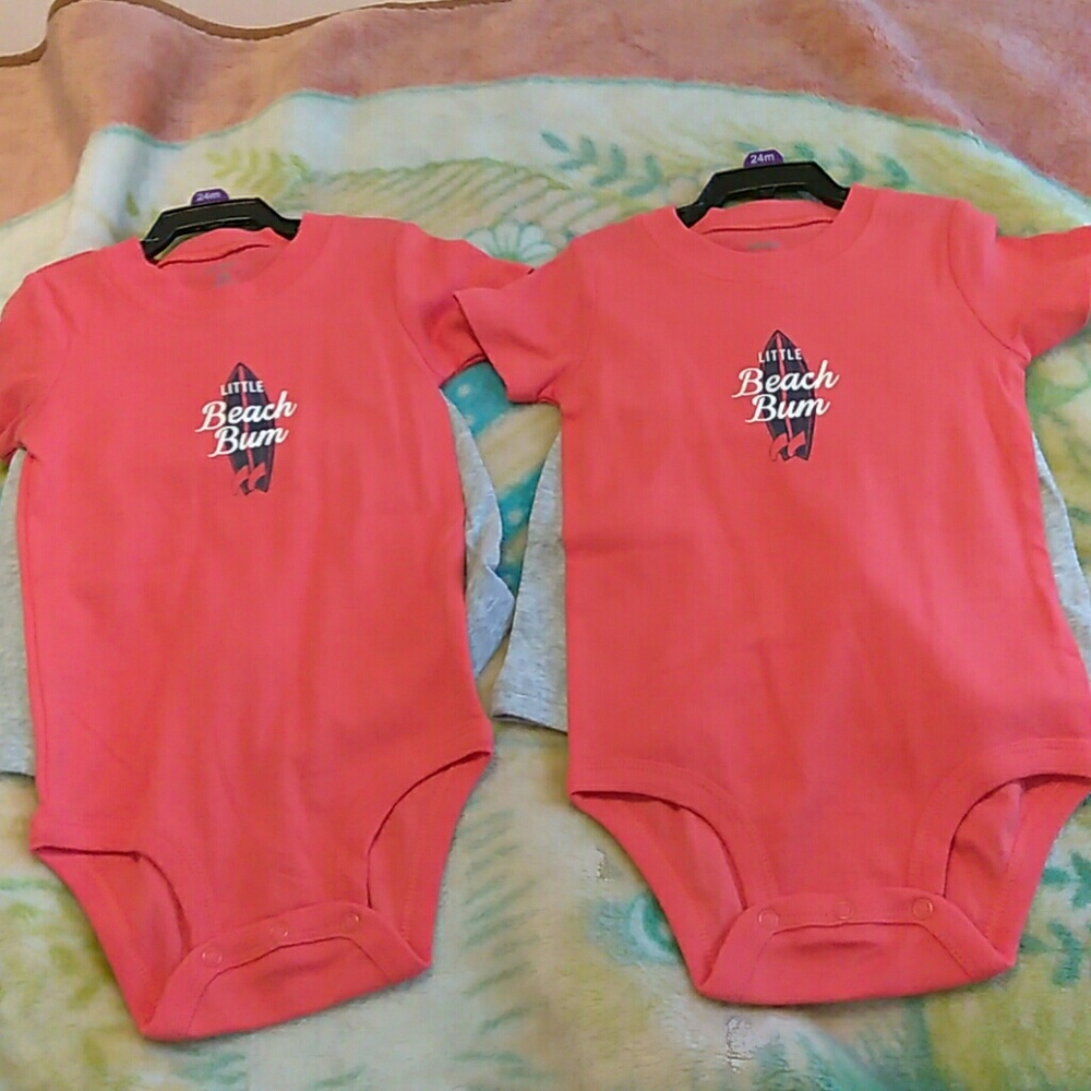 NWOT. 2pc. Carter's snap bottom shirt & shorts