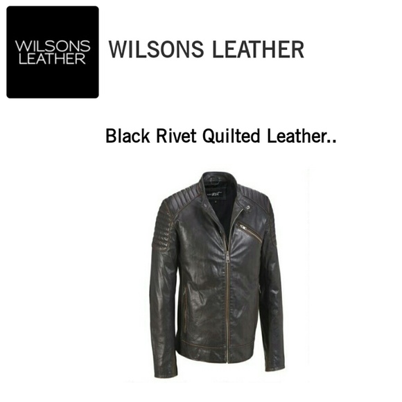 Black Rivet Jackets & Coats New Wilsons Black Rivet Quilted Leather