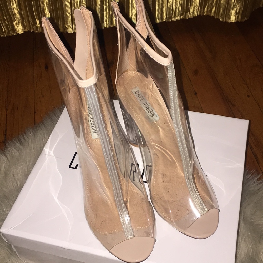 Cape Robbin Clear Ankle Boots