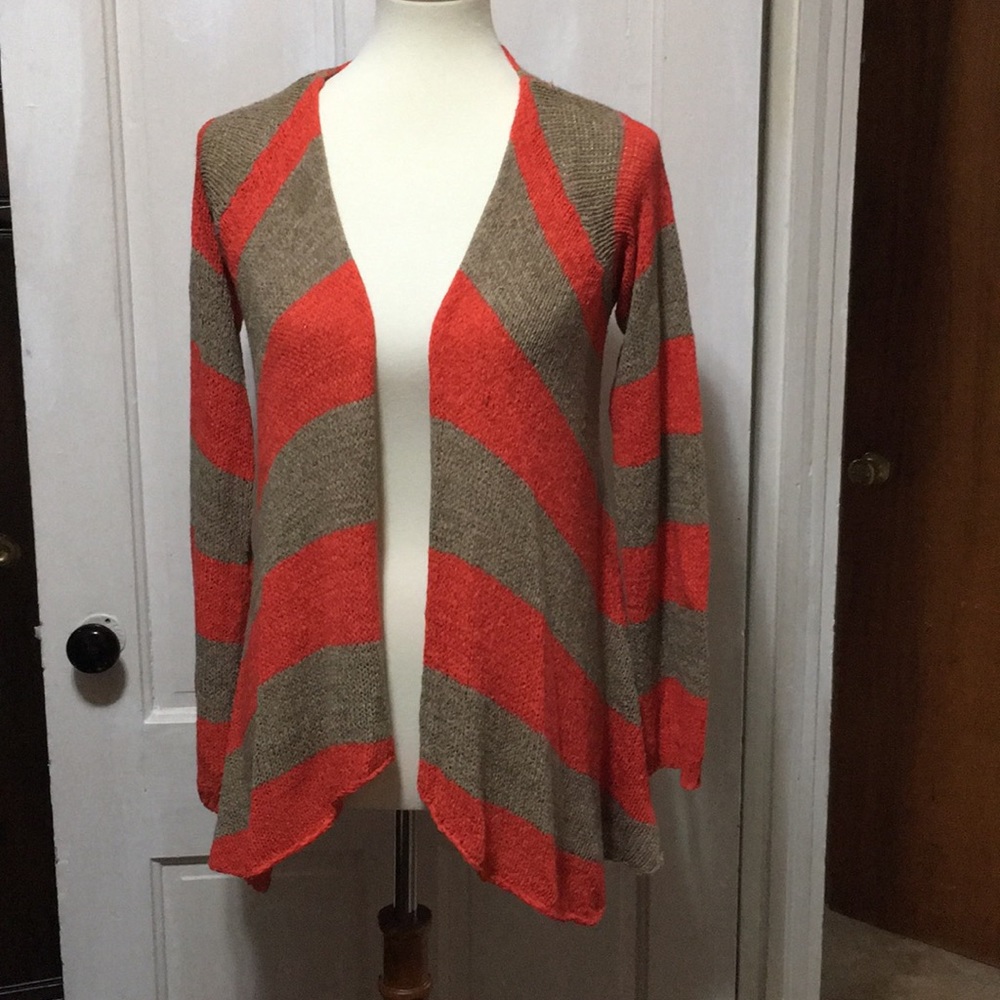 💥🌺🌺Khaki and Orange Cardigan🌺