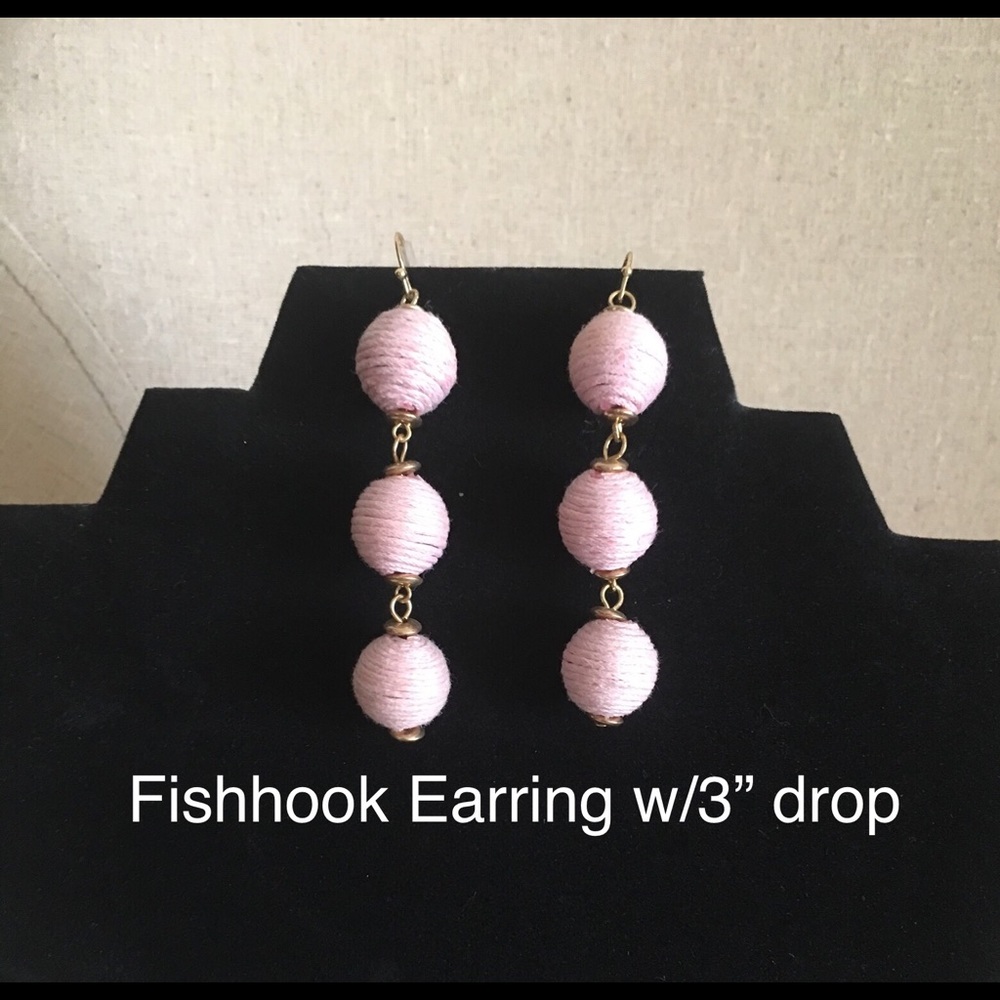 NWOT Charming Charlie Light Pink Bauble Earrings