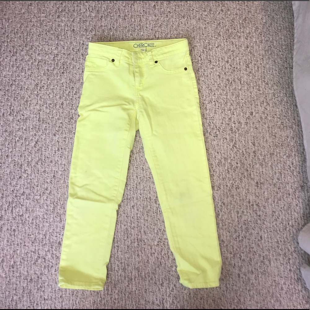 Neon yellow jeans