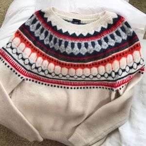 GAP fair isle crewneck sweater