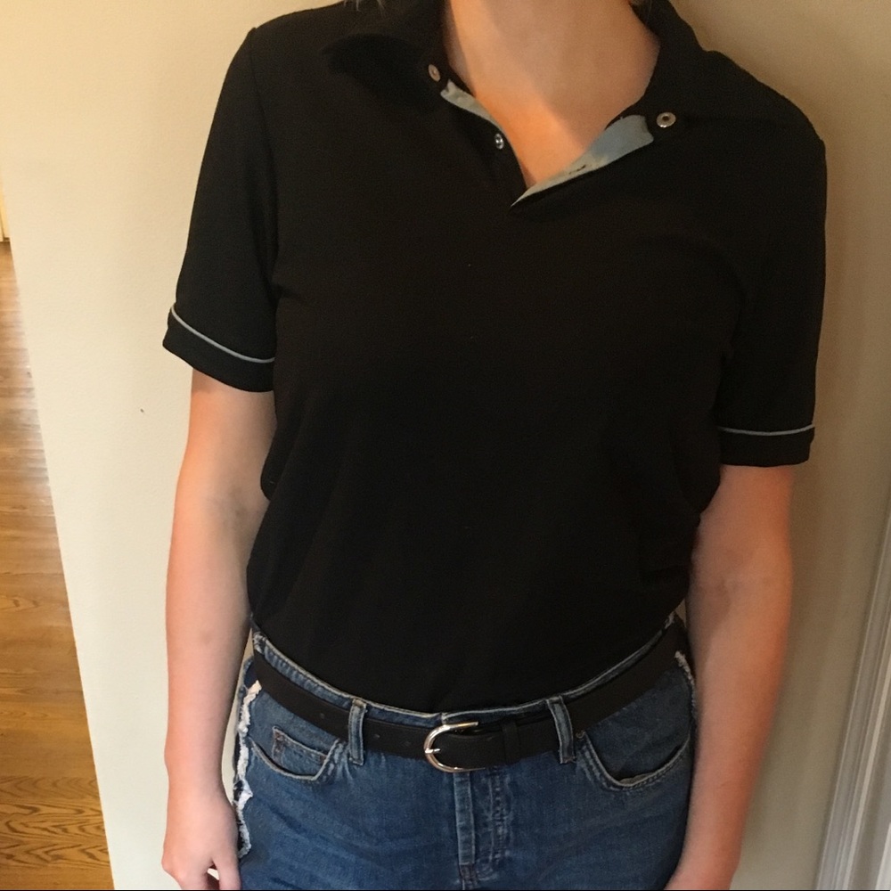 Calvin Klein Black collared polo top