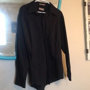 VanHeusen Black button down dress shirt