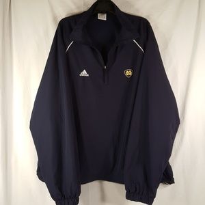 Adidas Climalite Notre Dame 1/4 Zip Windbreaker