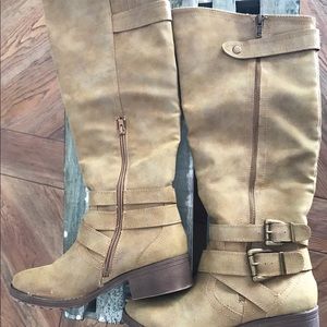 Taupe Knee High Boots