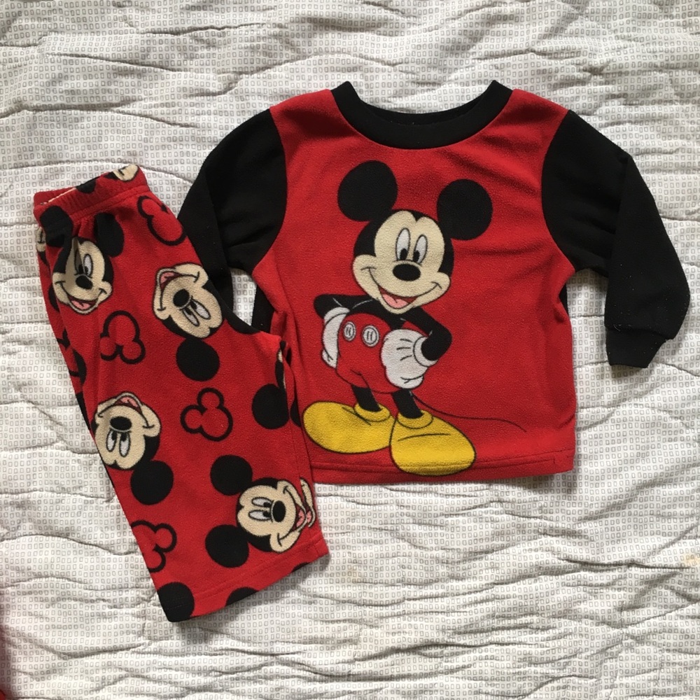 Mickey Mouse Disney fleece pajamas 12 Months