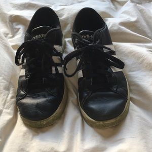 adidas black and white striped sneaker