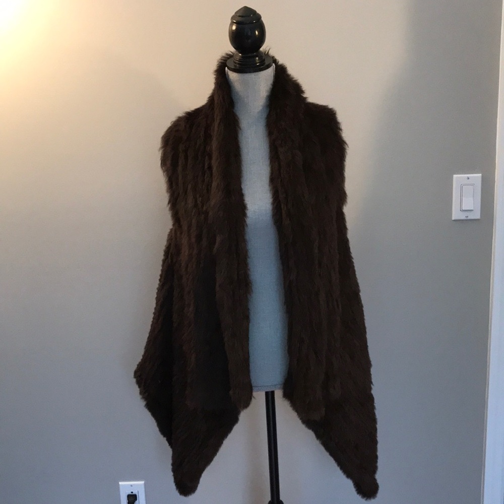 NWT Rabbit Fur Vest