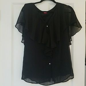 Flirty black blouse