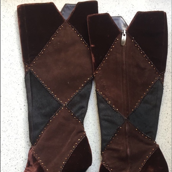 Sergio Rossi velvet/ suede / boots 37,5 - Picture 2 of 2