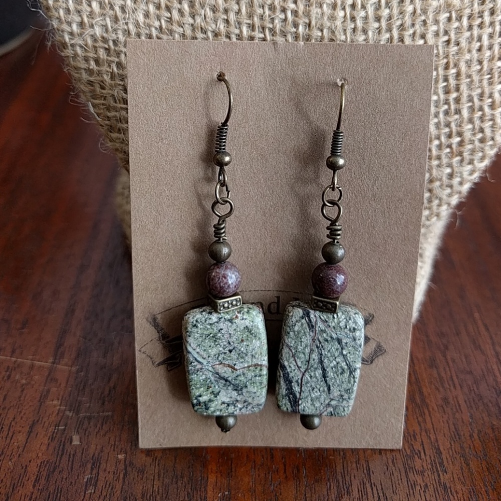 Rainforest Jasper earrings