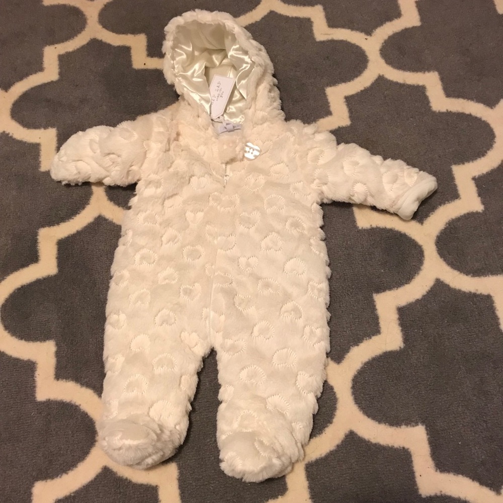 Super soft winter white snowsuit