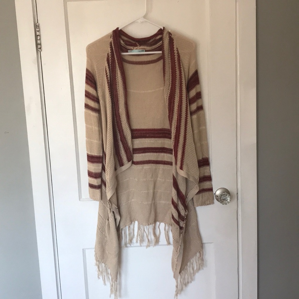 Maurice’s Fringe Open Sweater