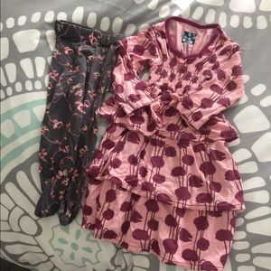 Kickee Pants baby girl dress and tights*SOLD*