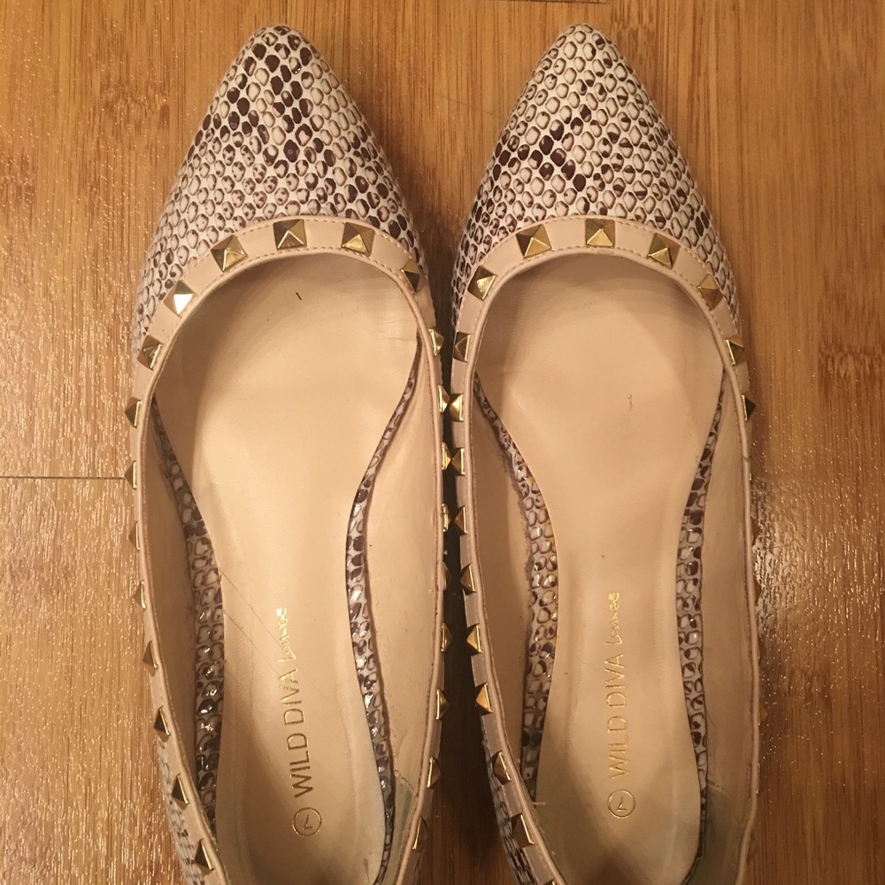Snake skin flats