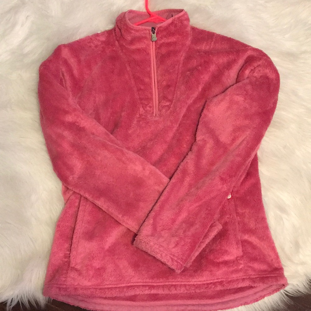 North face fuzzy pullover
