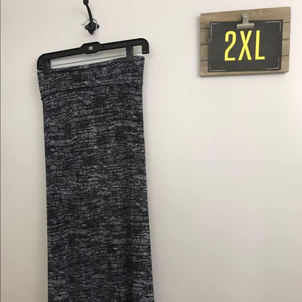 NWT Lularoe maxi skirt dress graphite grey black