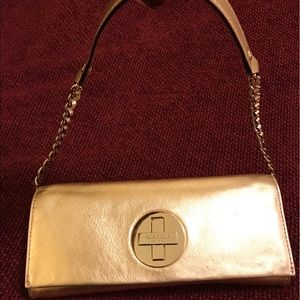 Gold Kate Spade leather clutch!