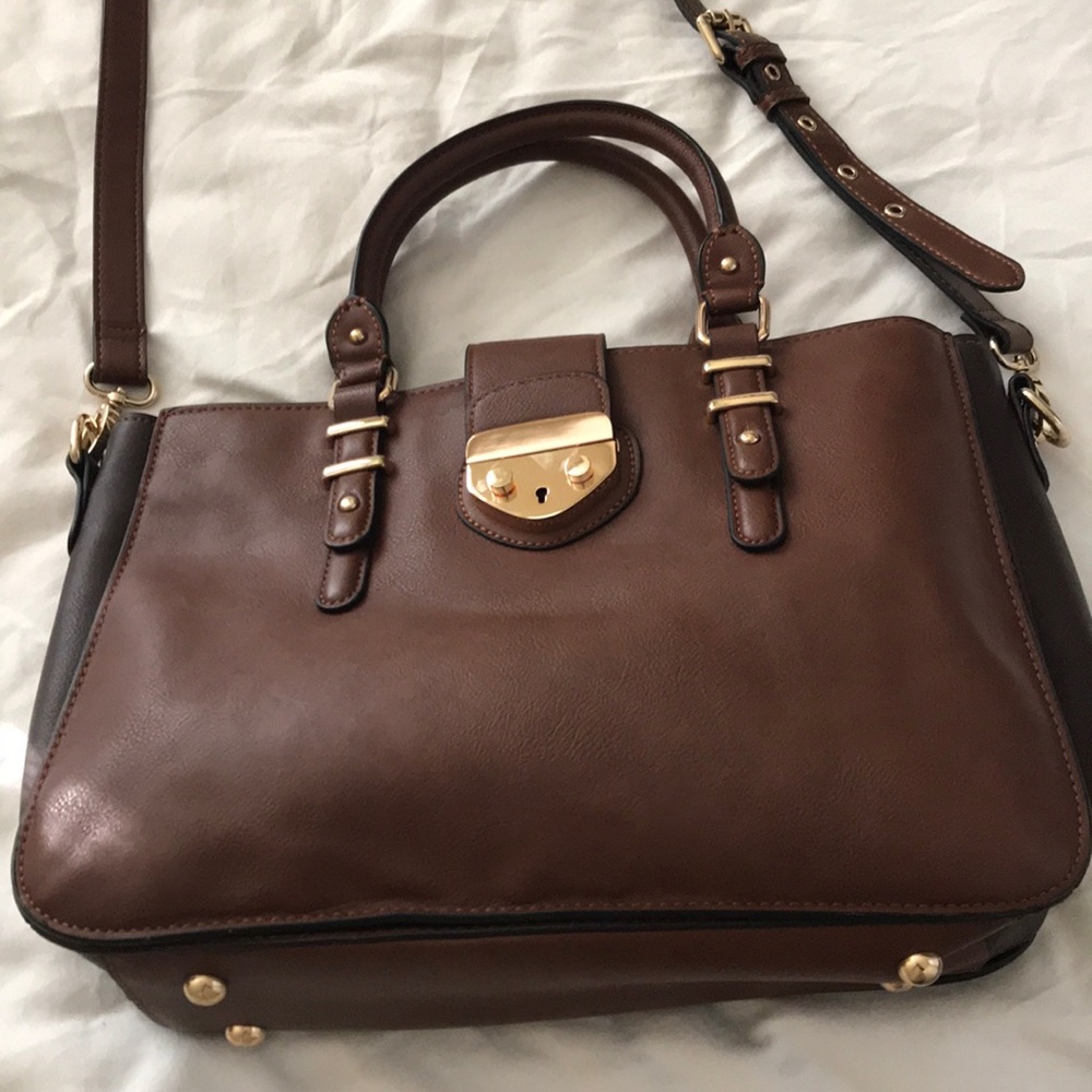 Clarks leather laptop bag. NWOT. Two tone leather.