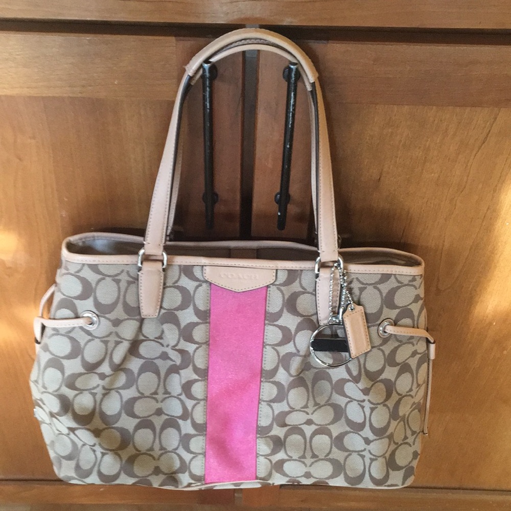 Authentic Coach Drawstring Carryall Tote