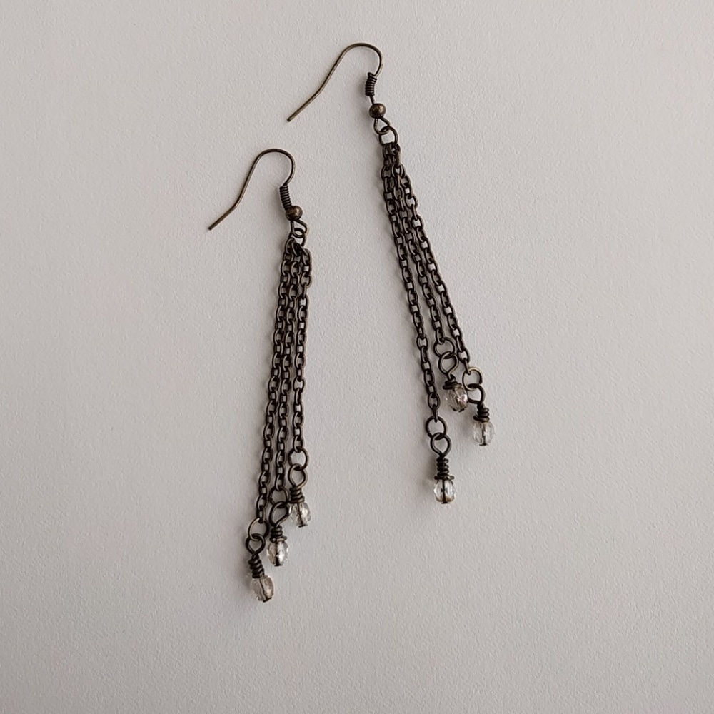 Chain tassel earrings