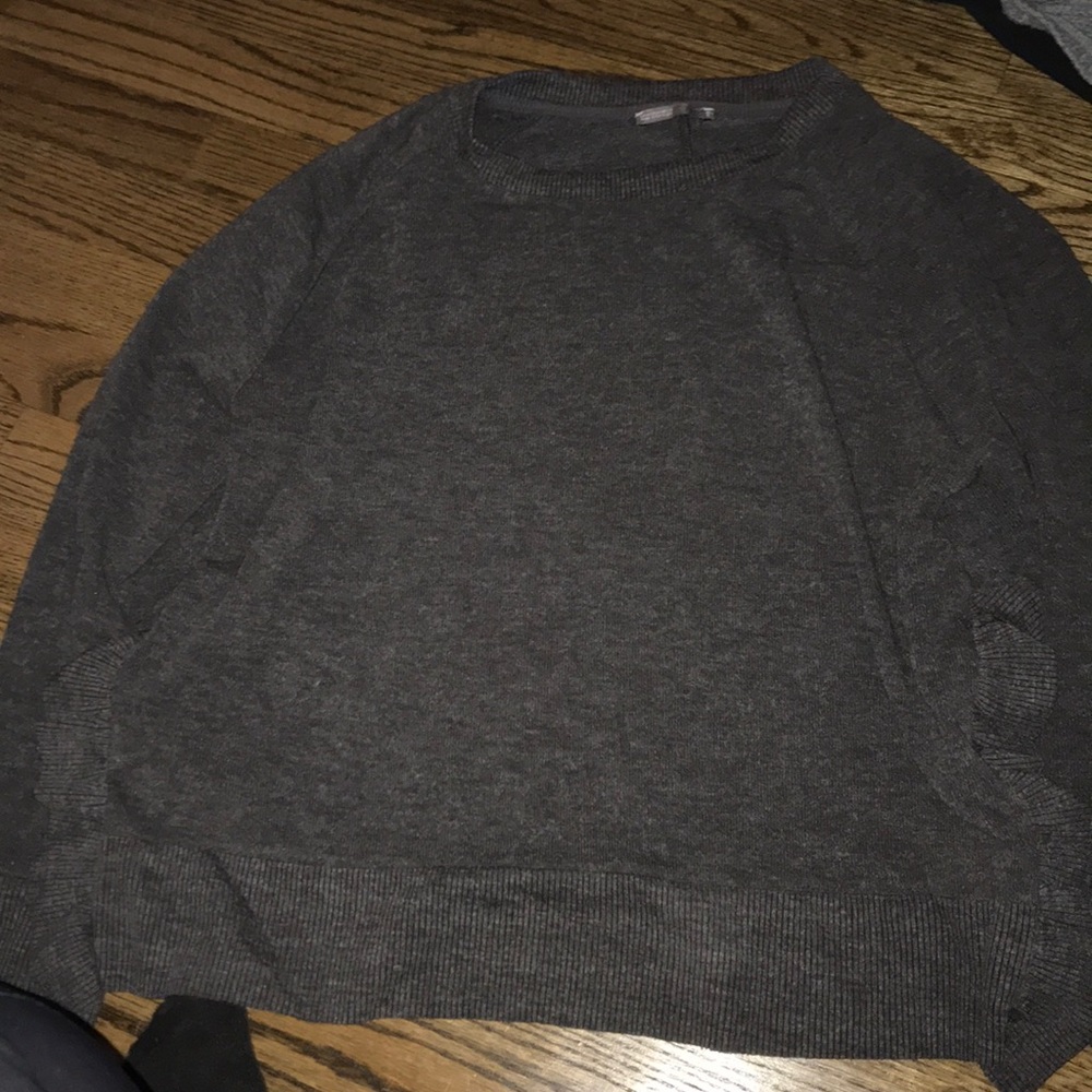 ZARA GRAY RUFFLE SIDE SWEATER - Picture 6 of 8