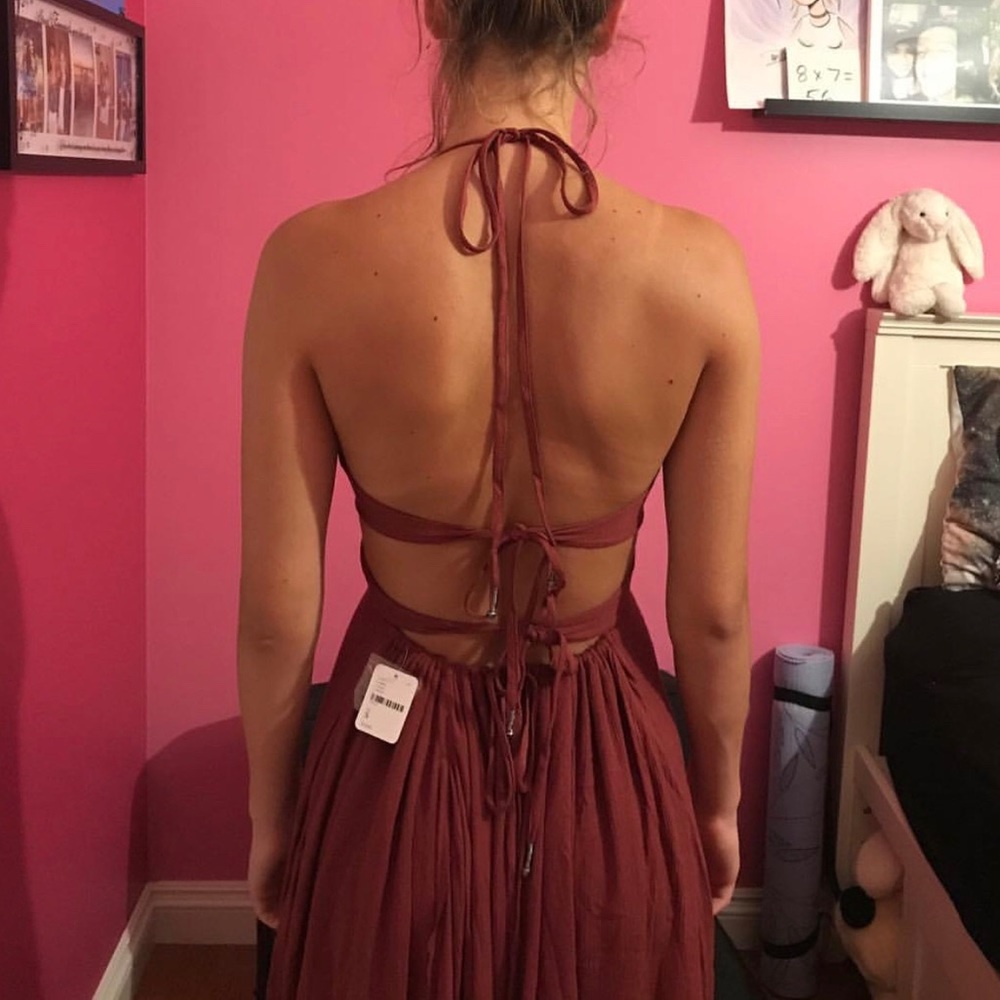 free people halter neck dress