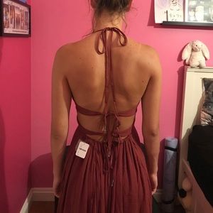 free people halter neck dress