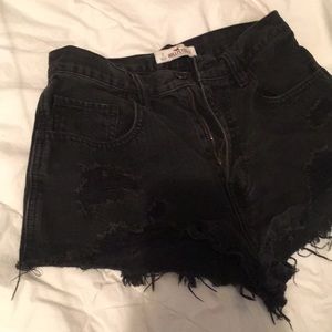 destroyed high waisted shorts