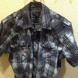 Affliction black premium button down shirt size L