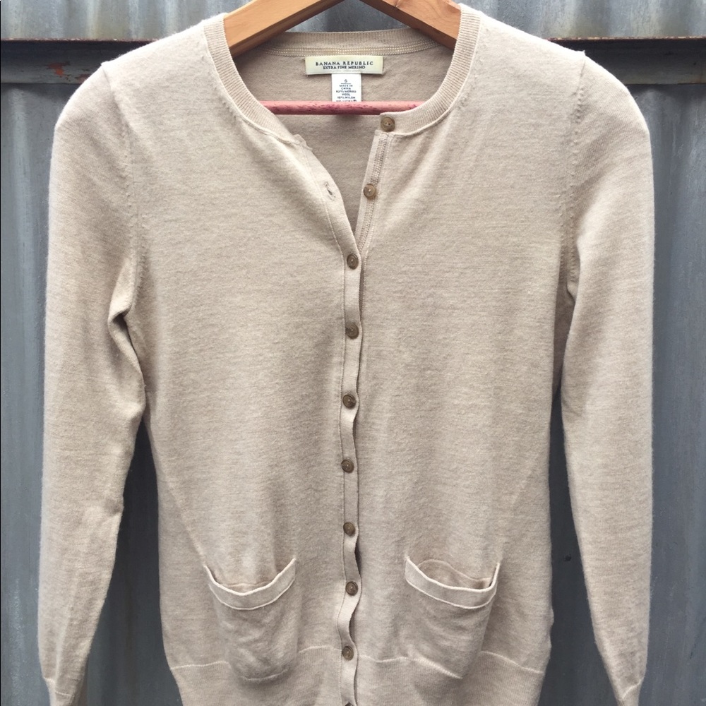 Banana Republic Extra Fine Merino Wool Cardigan