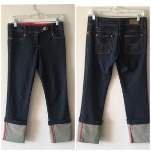 Diane Von Furstenberg Jersey Denim Cuff Jeans