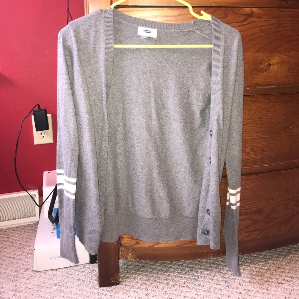 Button up Cardigan (striped on the arms)