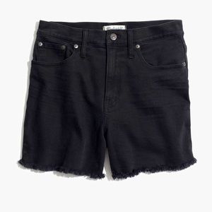 Madewell High-Rise Denim Shorts in Black