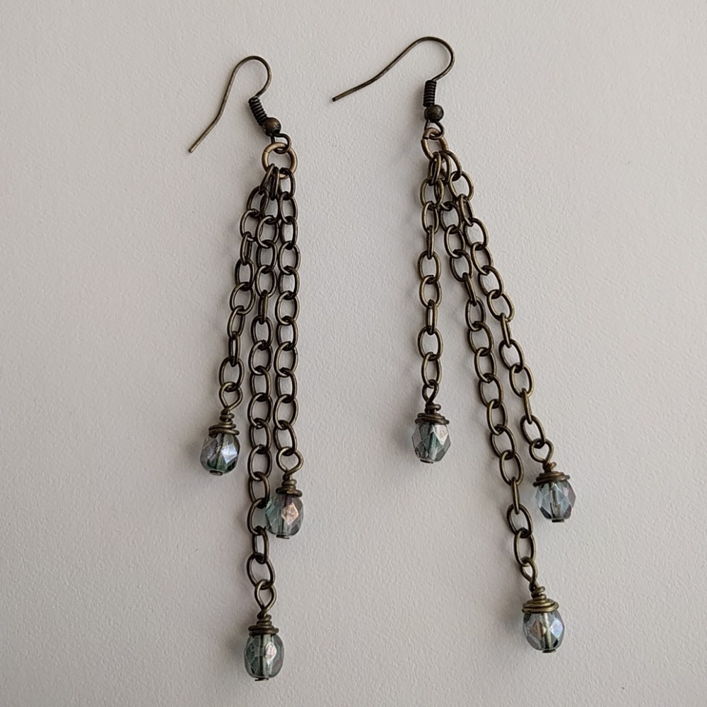 chain tassel earrings