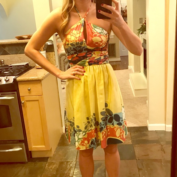 Max and Cleo yellow silk sundress - size 4 - Picture 1 of 7