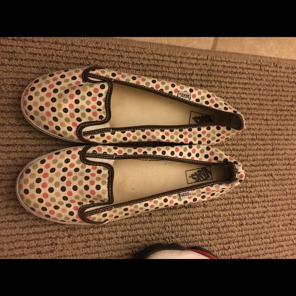 Vans slip ins polka dot