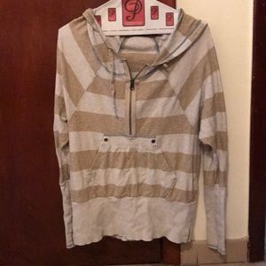 Free People Hooded striped sweatshirt