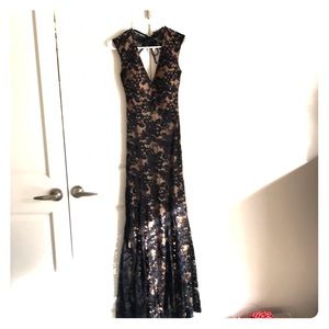 Long lacy formal gown