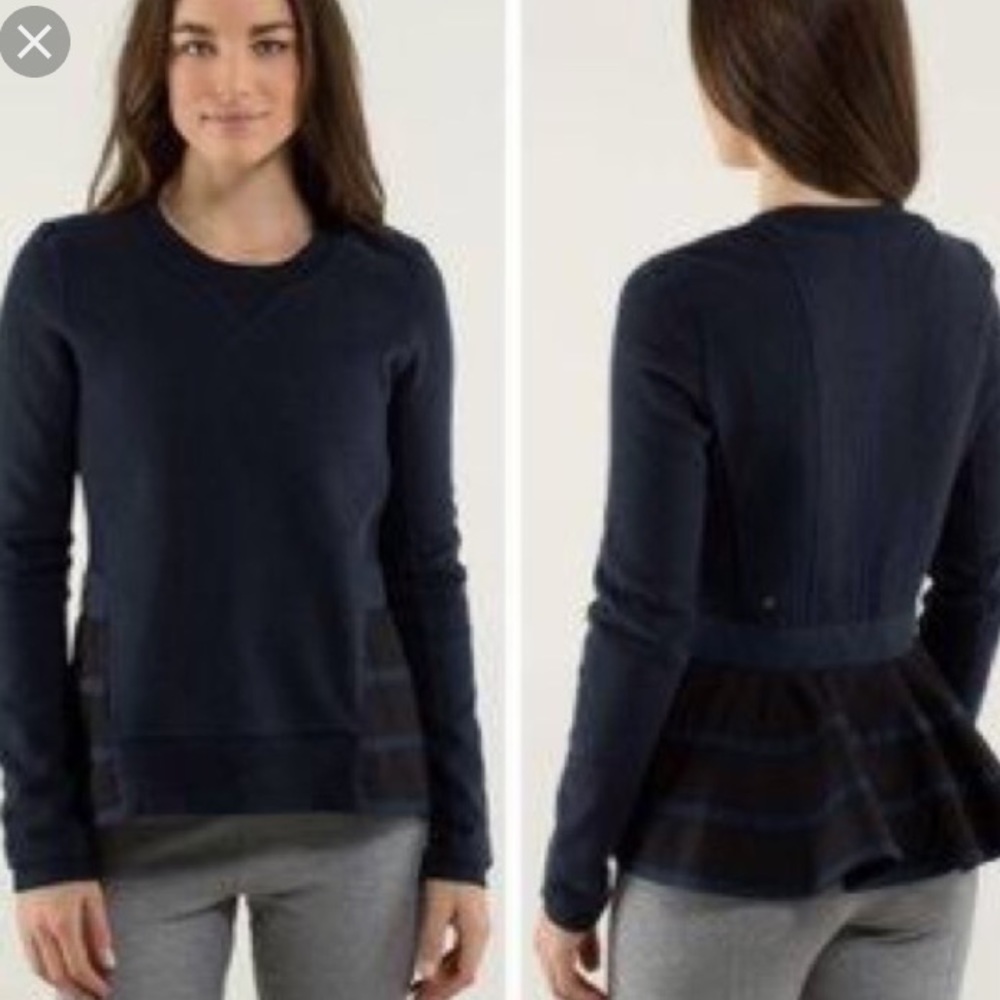 Lululemon Ruffled Up Peplum Pullover Sweater 6