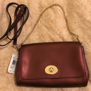 Gorgeous sophisticated Coach metallic bag.