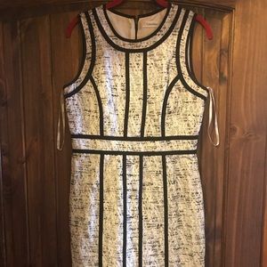 Black and white ribbed dress