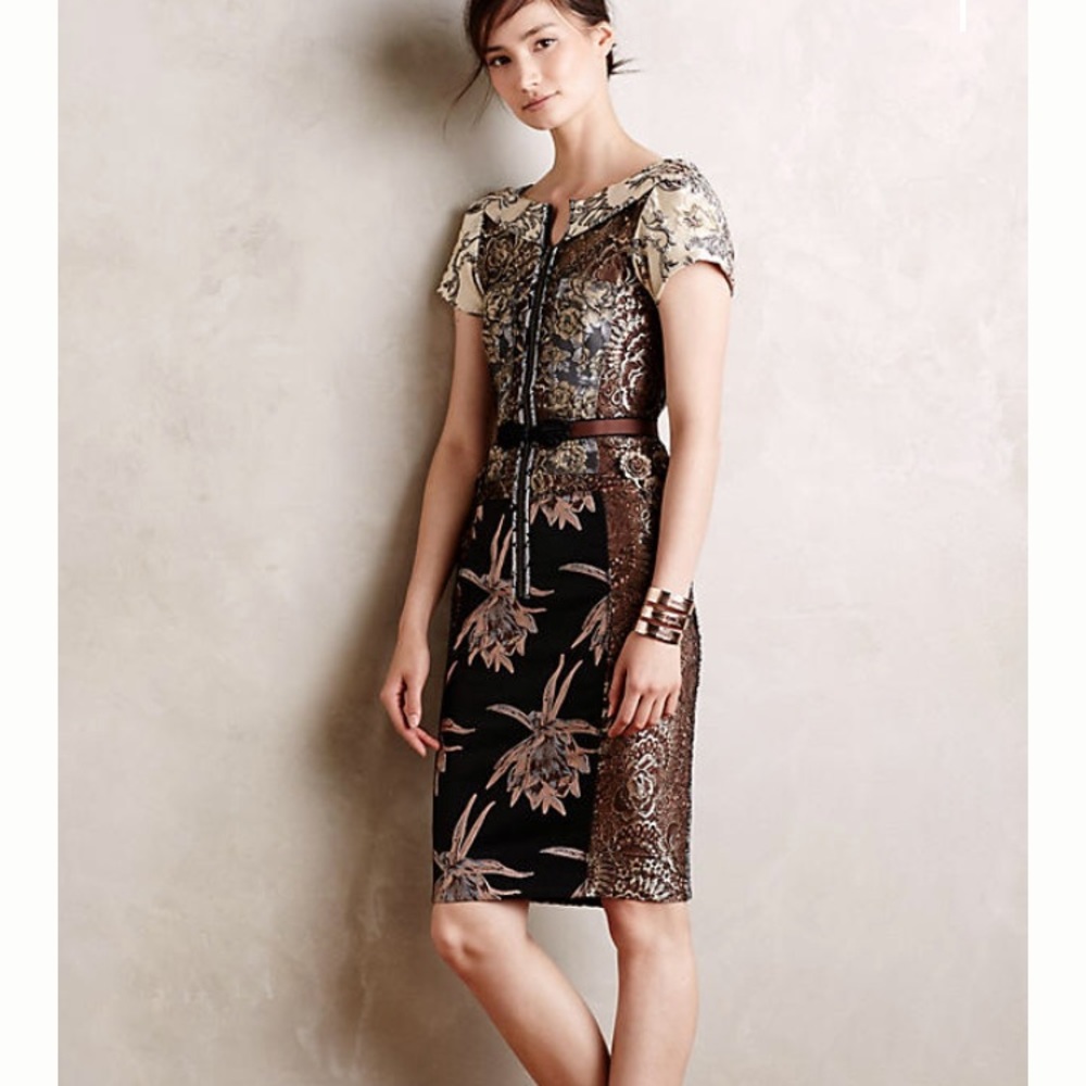 NWT Anthropologie Byron Lars Brocade Dress