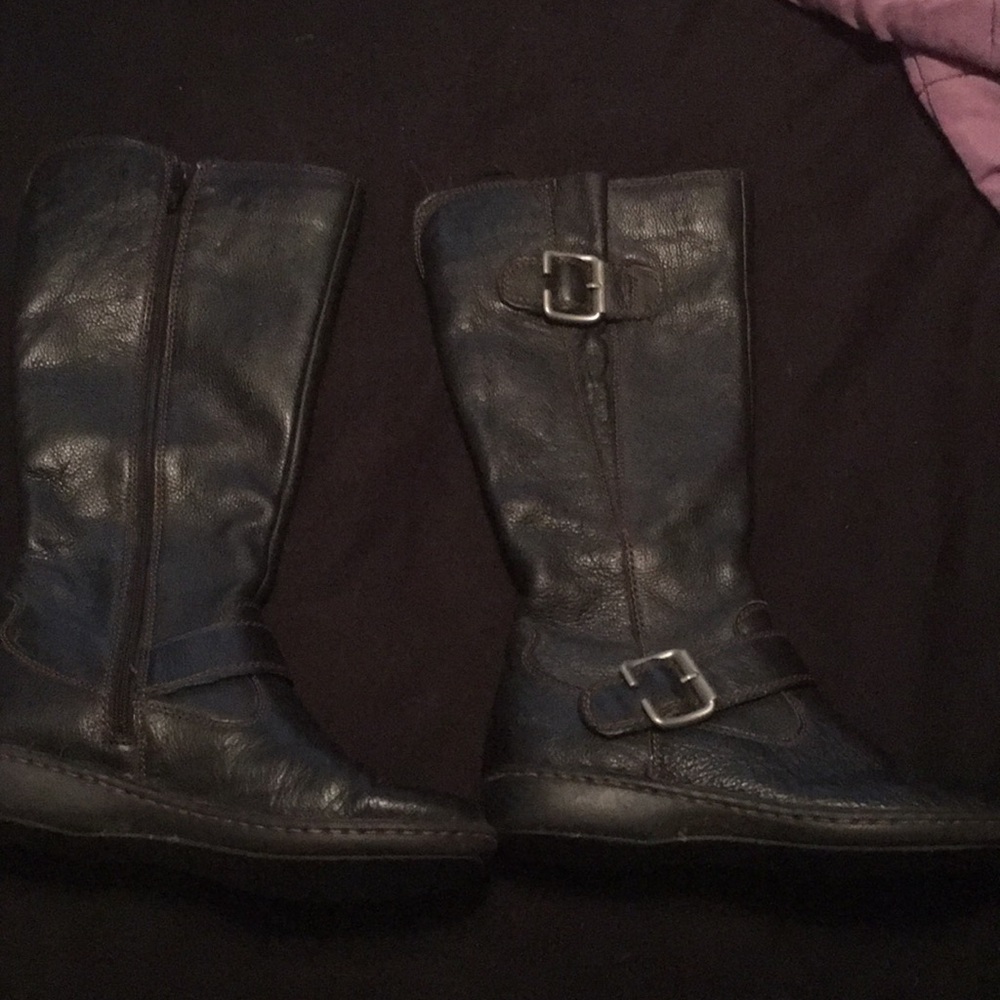 Black below the knee boots- As is condition.