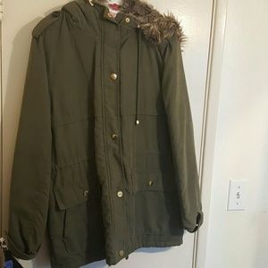 Olive green coat