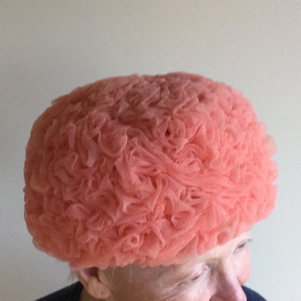 Vintage Pink nylon ladies hat