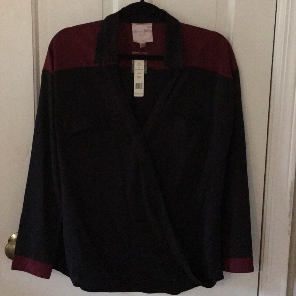 NWT! Romeo & Juliette Couture Black Blouse